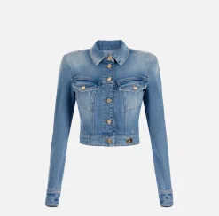 Elisabetta Franchi Giacche & Trench^Giubbotto Cropped In Denim
