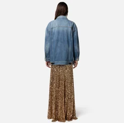 Elisabetta Franchi Giacche & Trench^Giubbotto Over In Denim