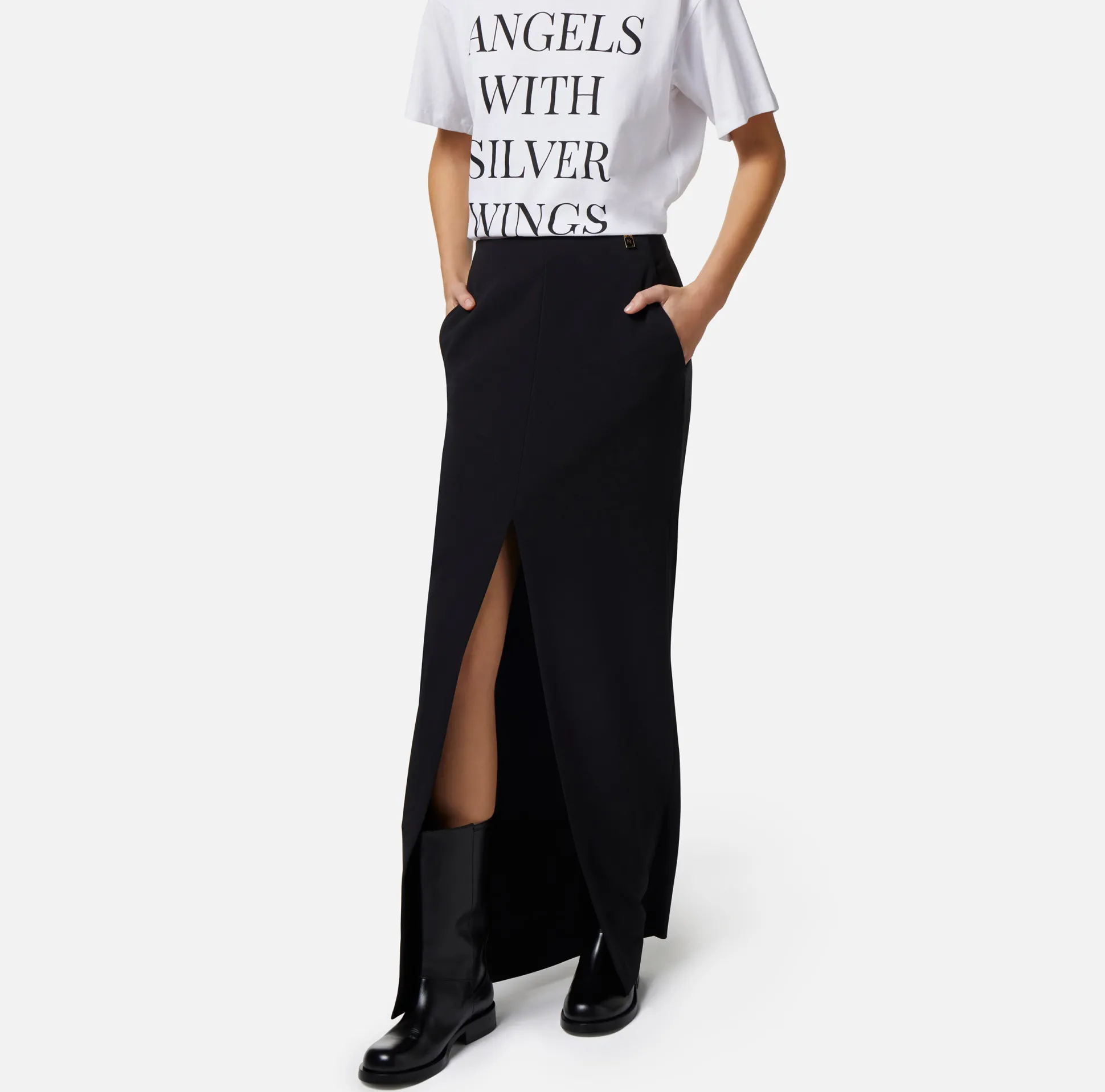 Elisabetta Franchi Gonne^Gonna Lunga In Crepe Fluido