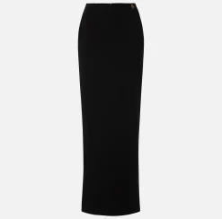 Elisabetta Franchi Gonne^Gonna Lunga In Crepe Leggero Con Spacco Laterale