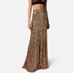 Elisabetta Franchi Gonne^Gonna Lunga In Tulle Con Pailettes