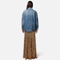 Elisabetta Franchi Gonne^Gonna Lunga In Tulle Con Pailettes