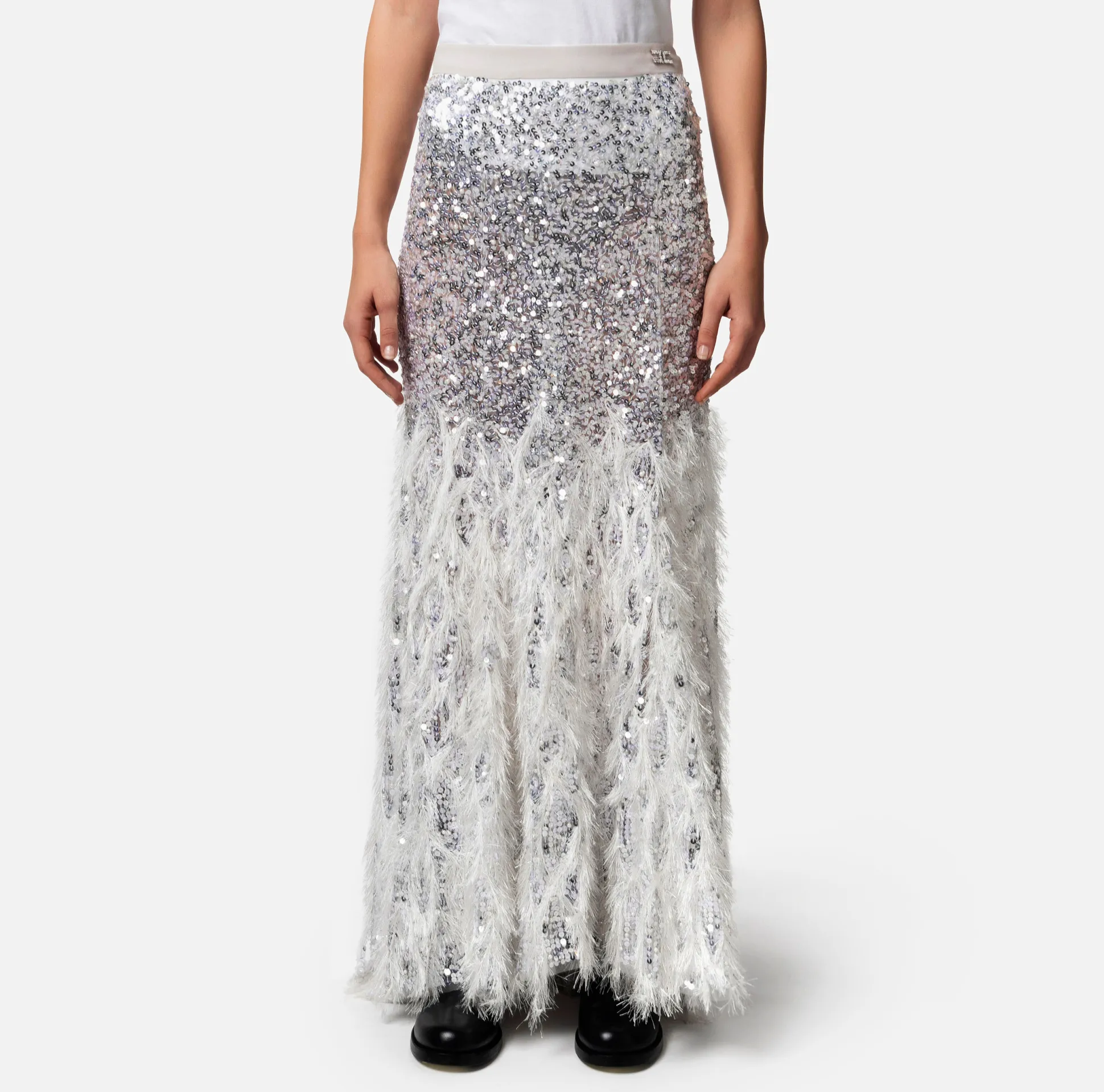 Elisabetta Franchi Gonne^Gonna Lunga In Tulle Con Ricamo