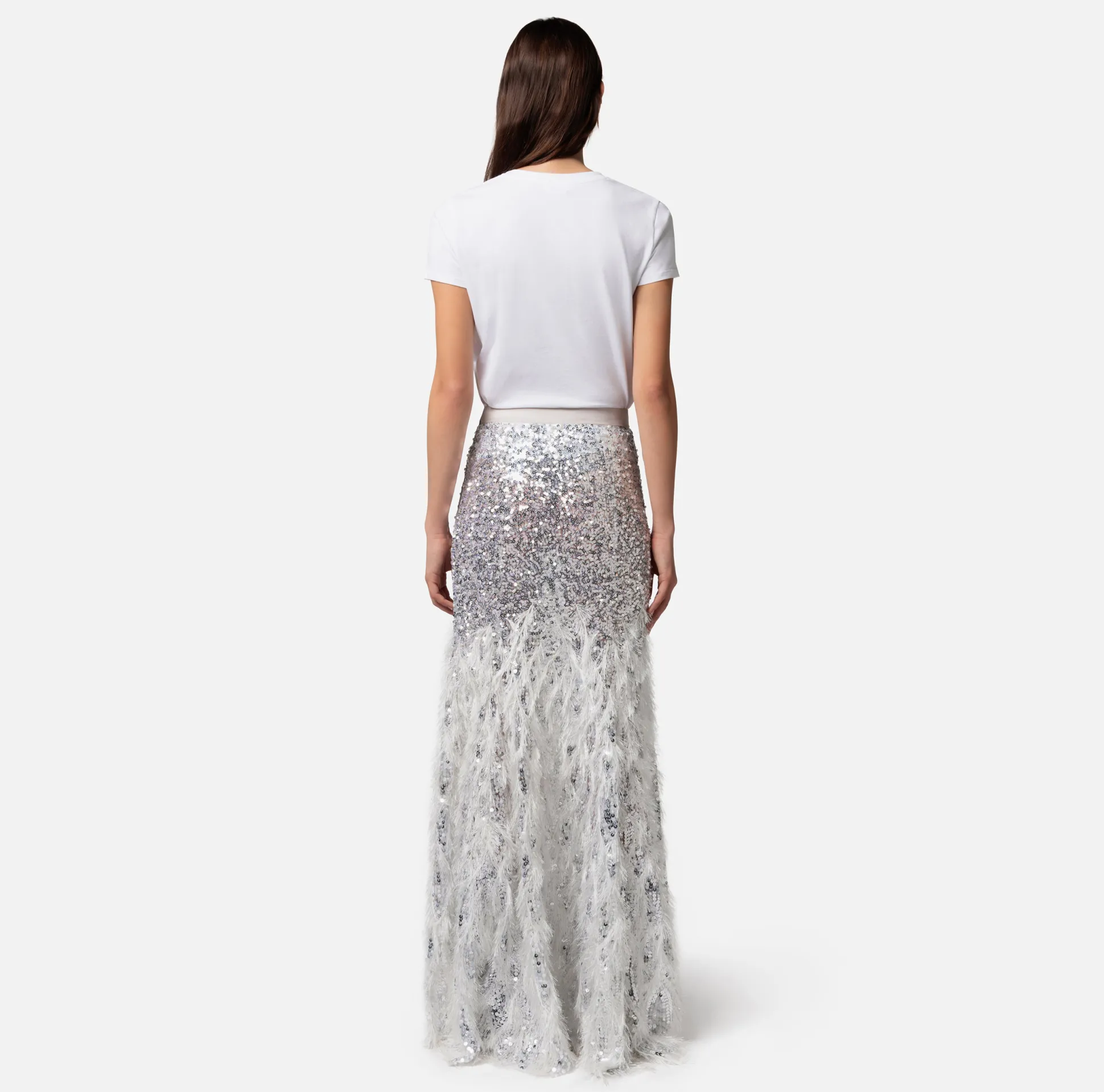 Elisabetta Franchi Gonne^Gonna Lunga In Tulle Con Ricamo