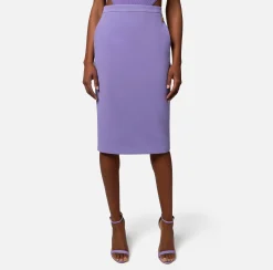Elisabetta Franchi Gonne^Gonna Midi In Crepe Stretch Con Charms