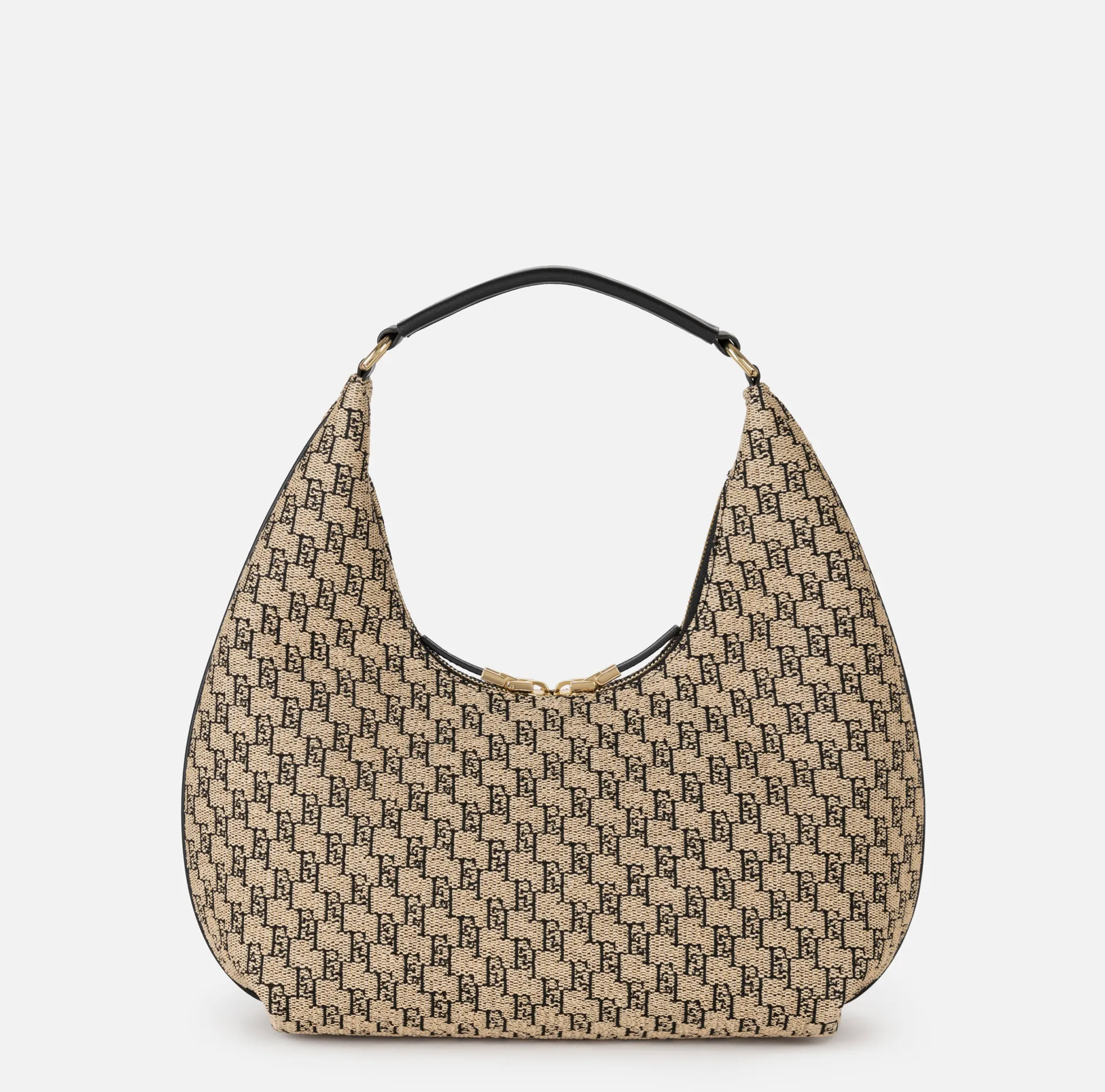 Elisabetta Franchi Borse A Mano^Hobo Grande In Rafia Jacquard
