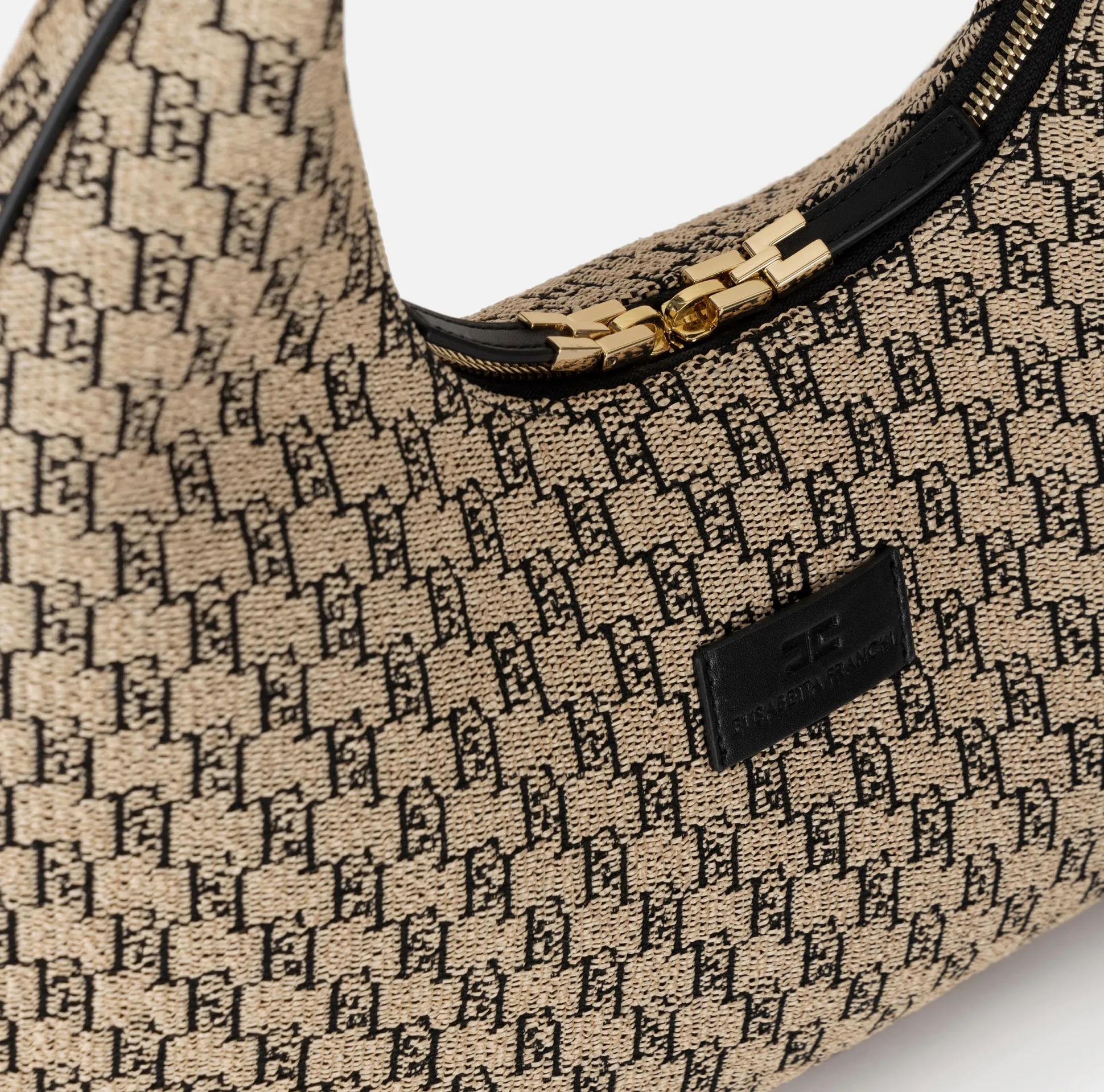 Elisabetta Franchi Borse A Mano^Hobo Grande In Rafia Jacquard