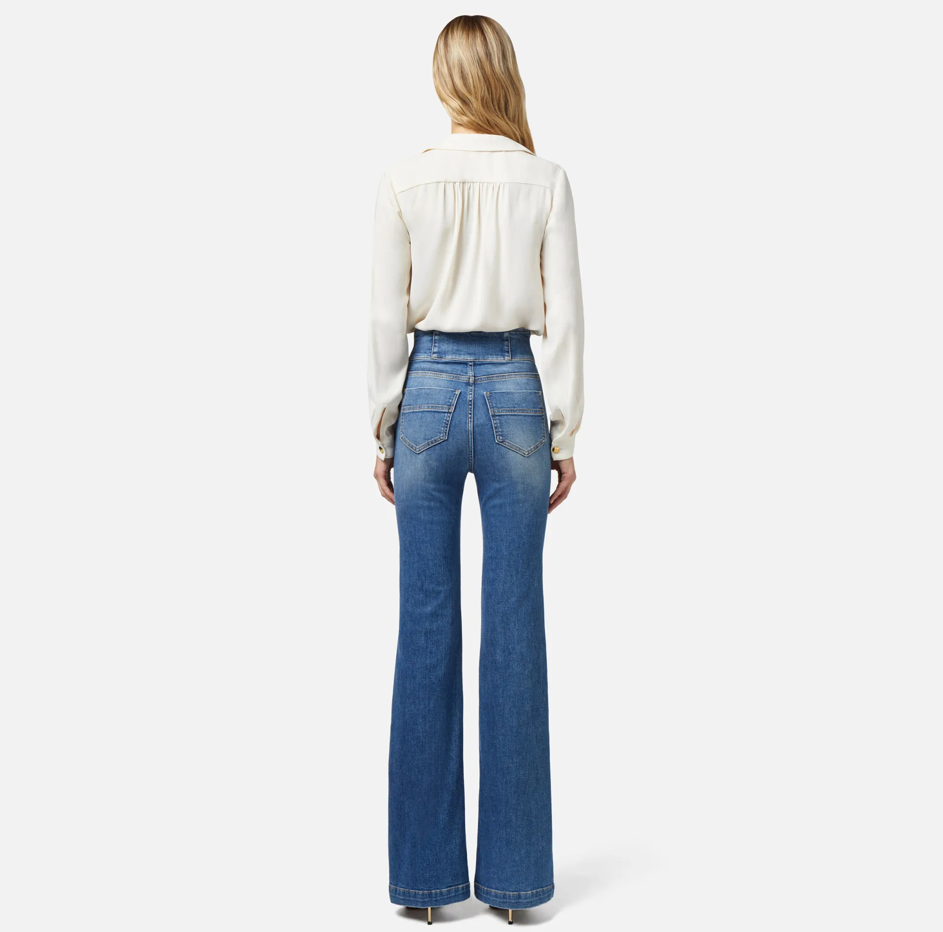Elisabetta Franchi Jeans^Jeans A Palazzo Con Abbottonatura