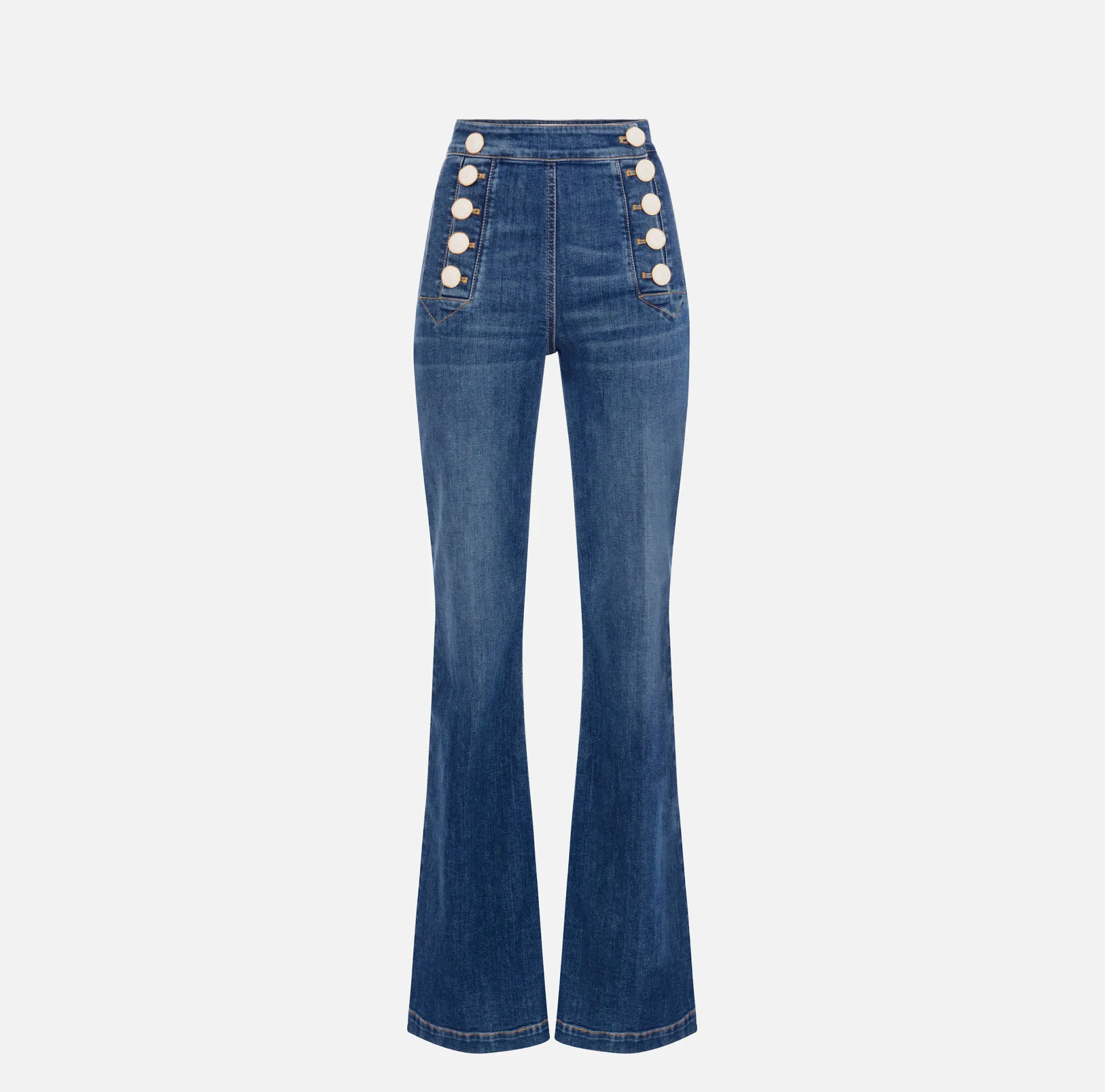 Elisabetta Franchi Jeans^Jeans A Palazzo Con Bottoniera