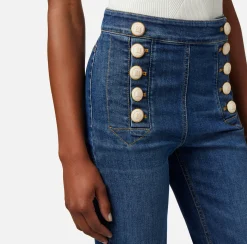 Elisabetta Franchi Jeans^Jeans A Palazzo Con Bottoniera