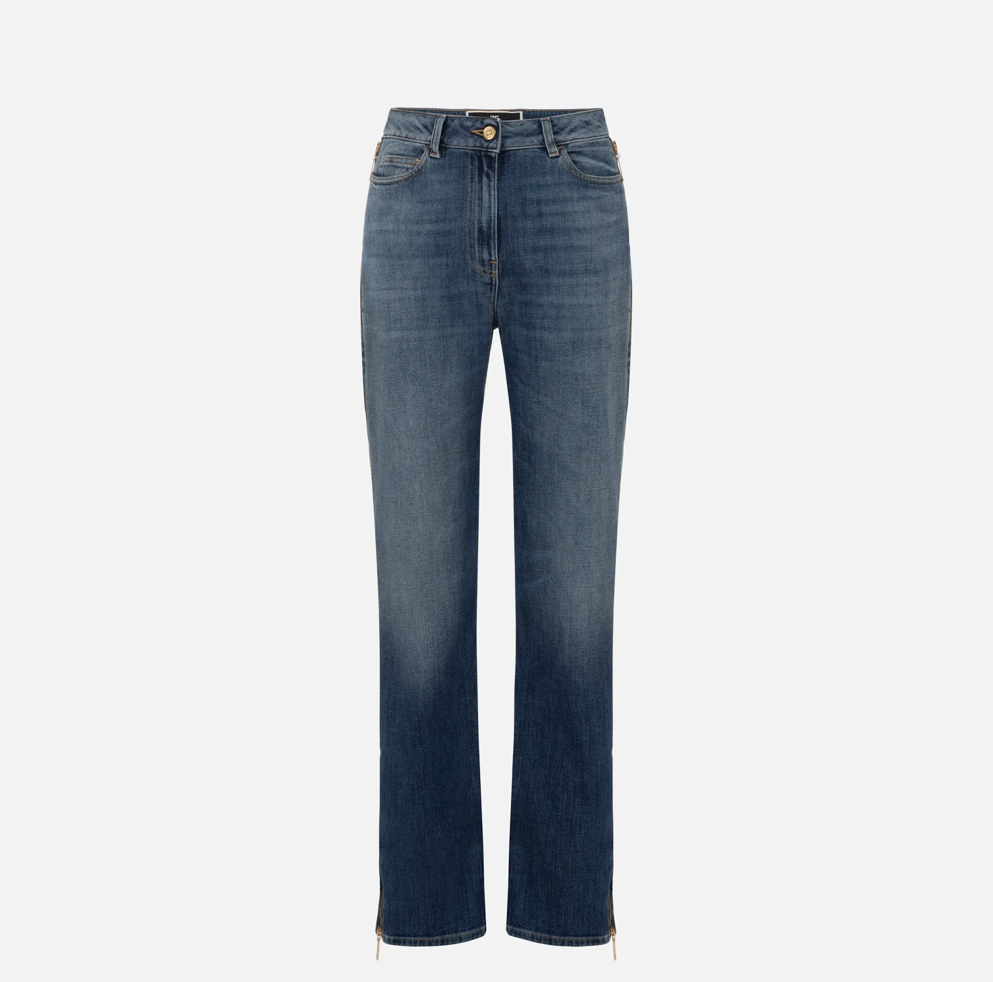 Elisabetta Franchi Jeans^Jeans A Palazzo Con Maxi Zip