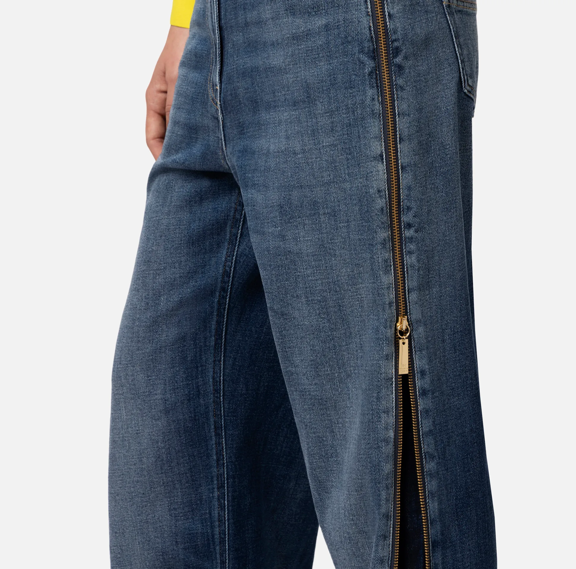 Elisabetta Franchi Jeans^Jeans A Palazzo Con Maxi Zip