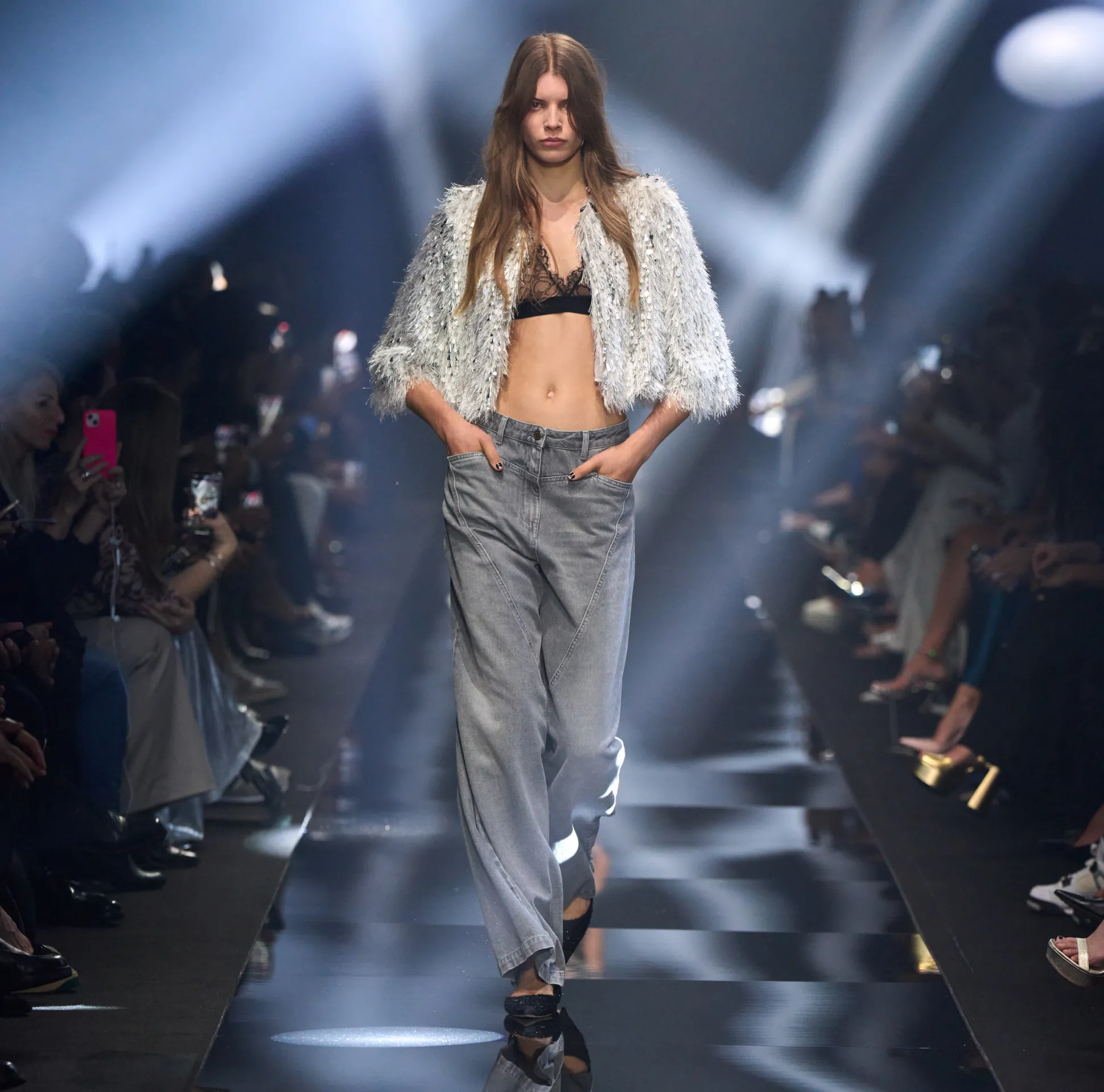 Elisabetta Franchi Jeans^Jeans A Palazzo Con Tagli Diagonali