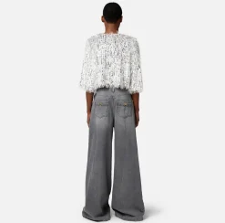 Elisabetta Franchi Jeans^Jeans A Palazzo Con Tagli Diagonali