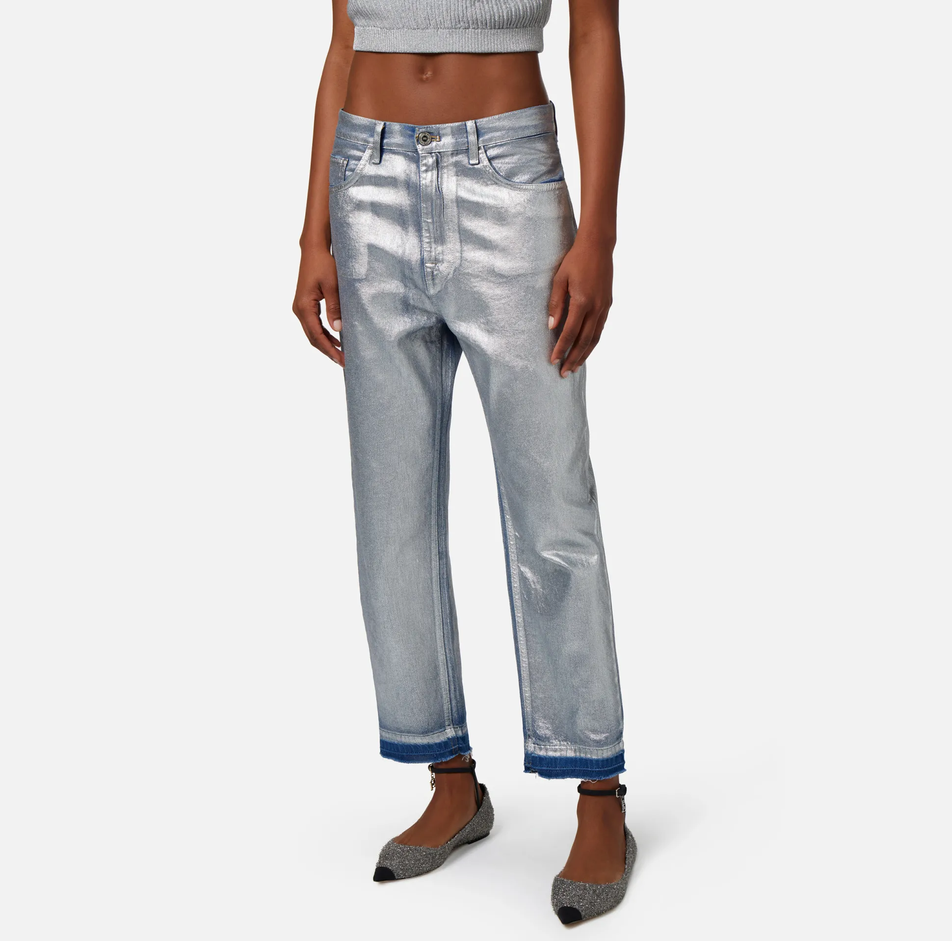 Elisabetta Franchi Jeans^Jeans Boyfriend Laminato