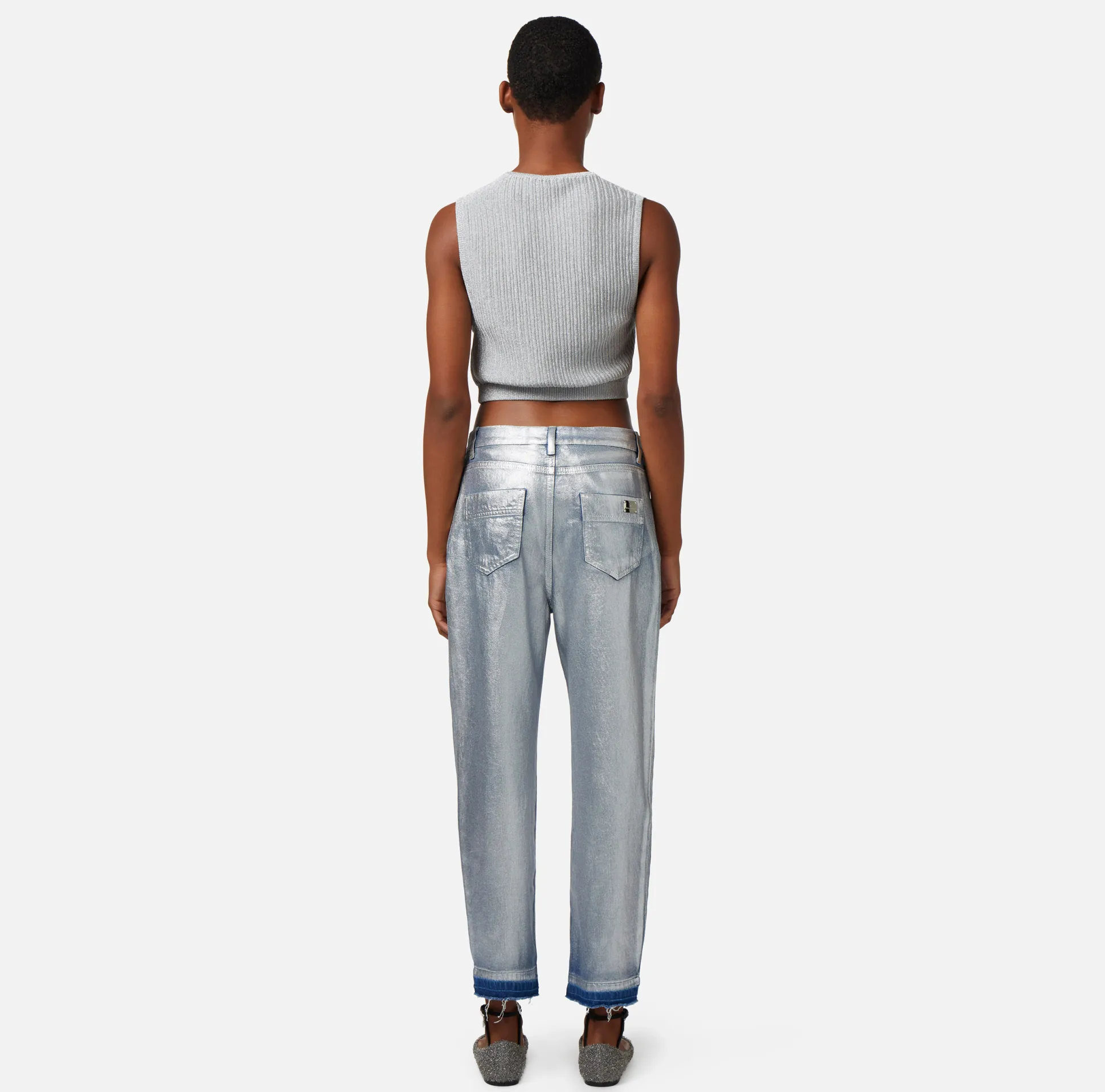 Elisabetta Franchi Jeans^Jeans Boyfriend Laminato