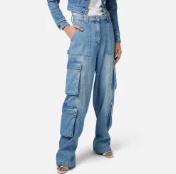 Elisabetta Franchi Jeans^Jeans Cargo Con Zip Posteriore