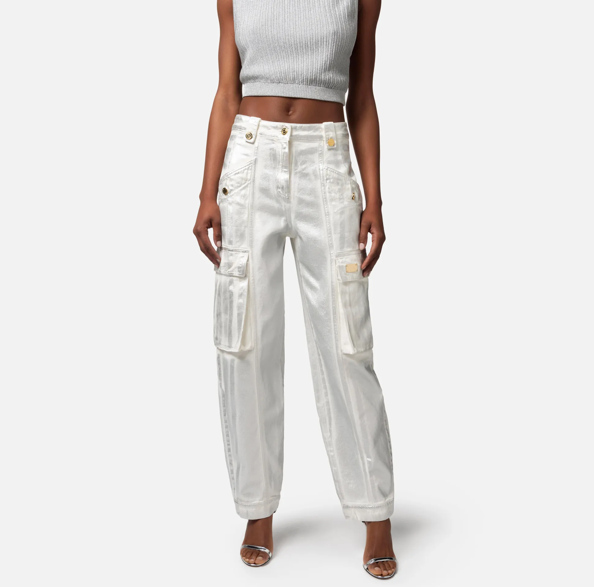 Elisabetta Franchi Jeans^Jeans Cargo Laminato