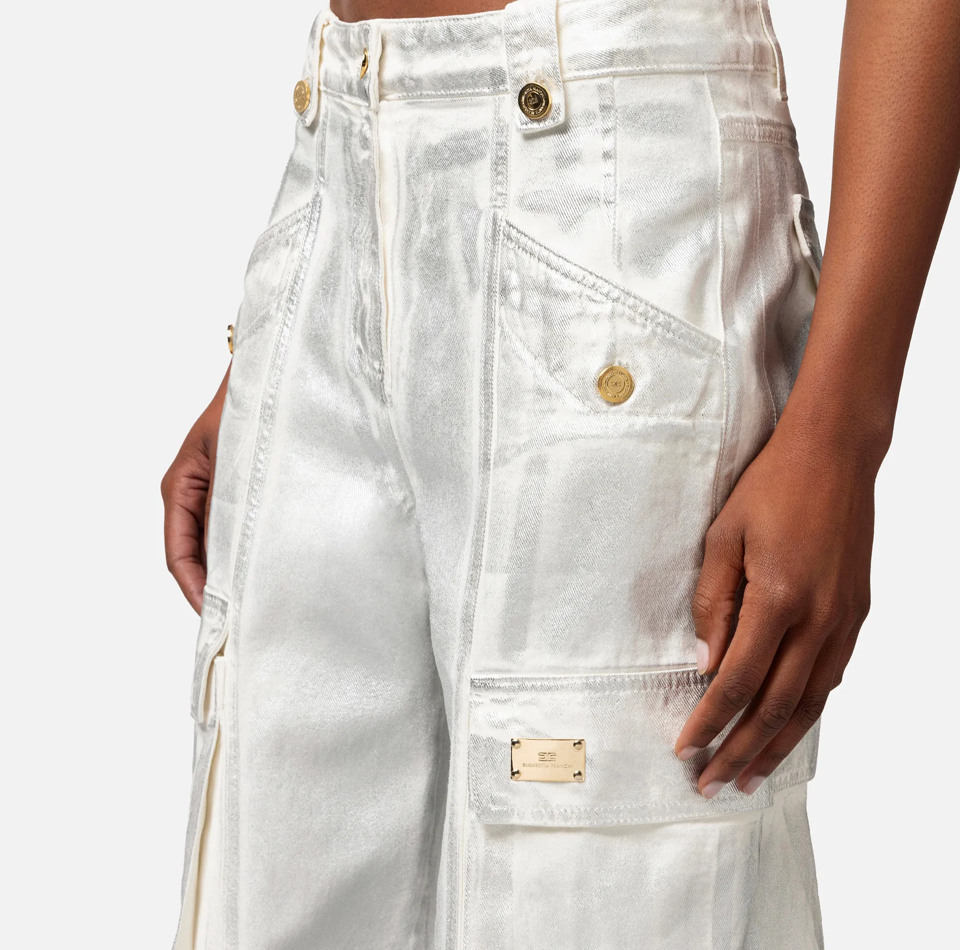 Elisabetta Franchi Jeans^Jeans Cargo Laminato
