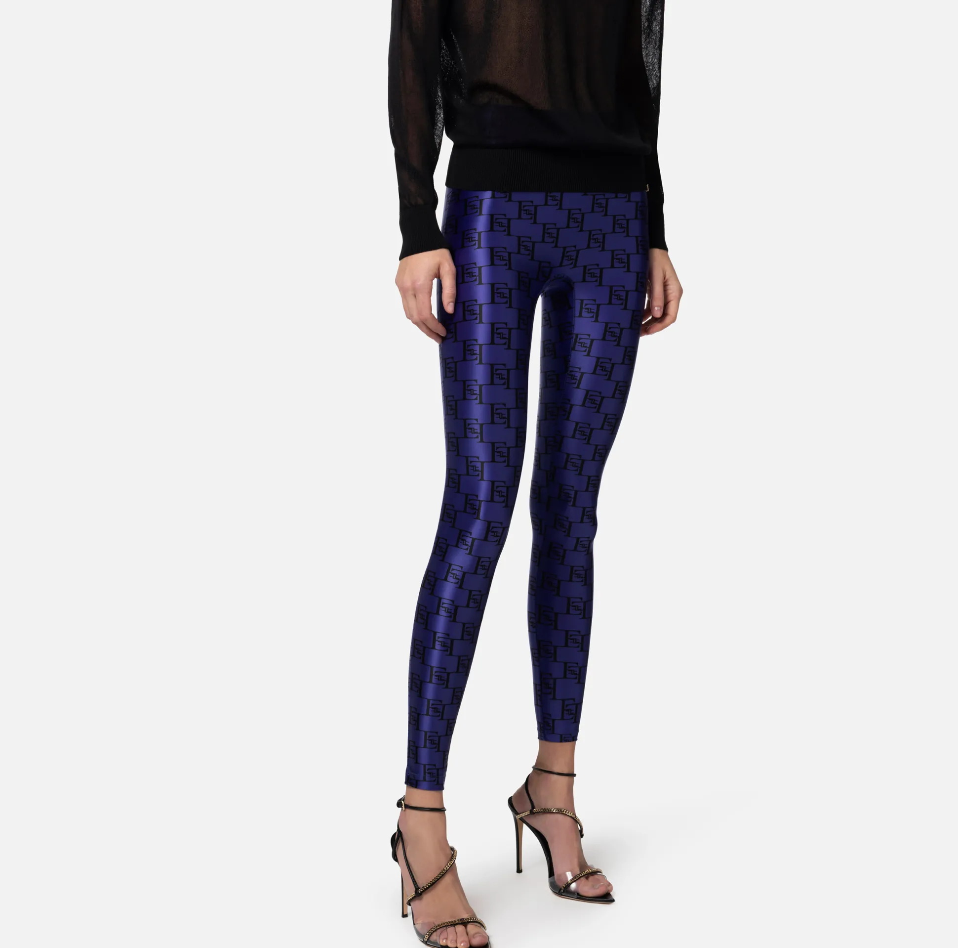 Elisabetta Franchi Pantaloni E Shorts^Leggings In Lycra Stampa Logo