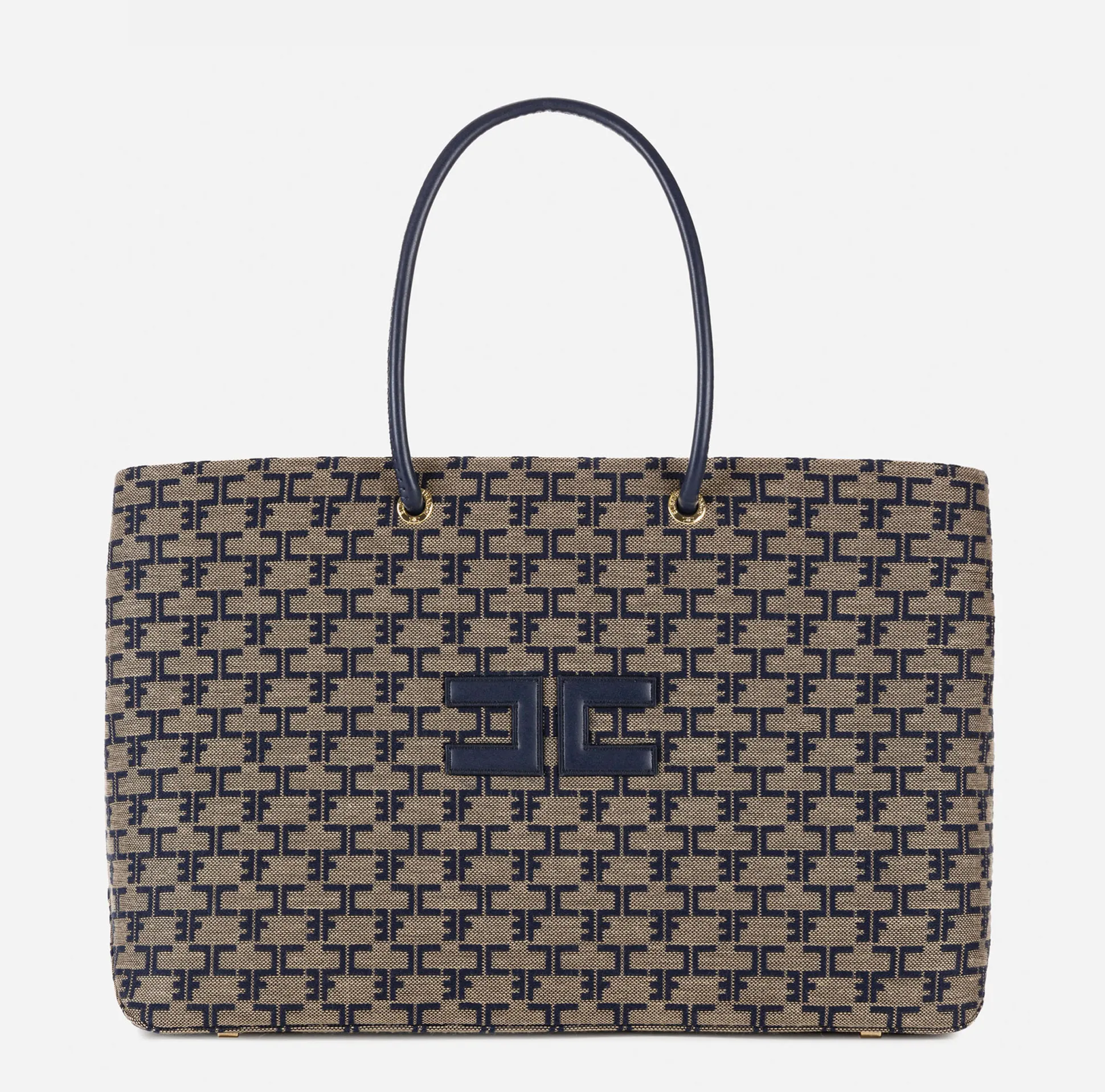 Elisabetta Franchi Borse A Spalla^Madame Monogram Shopper Con Logo