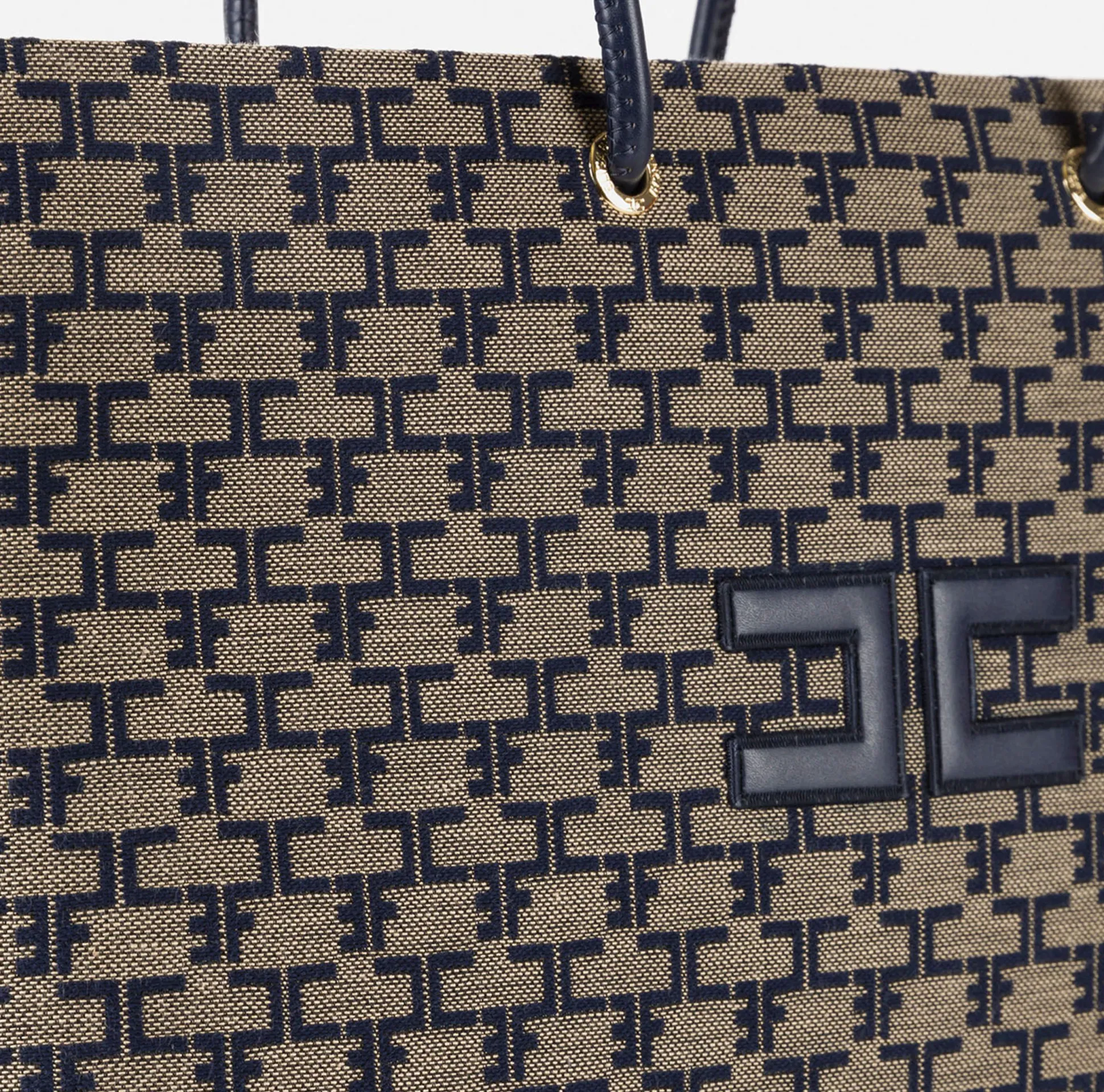 Elisabetta Franchi Borse A Spalla^Madame Monogram Shopper Con Logo