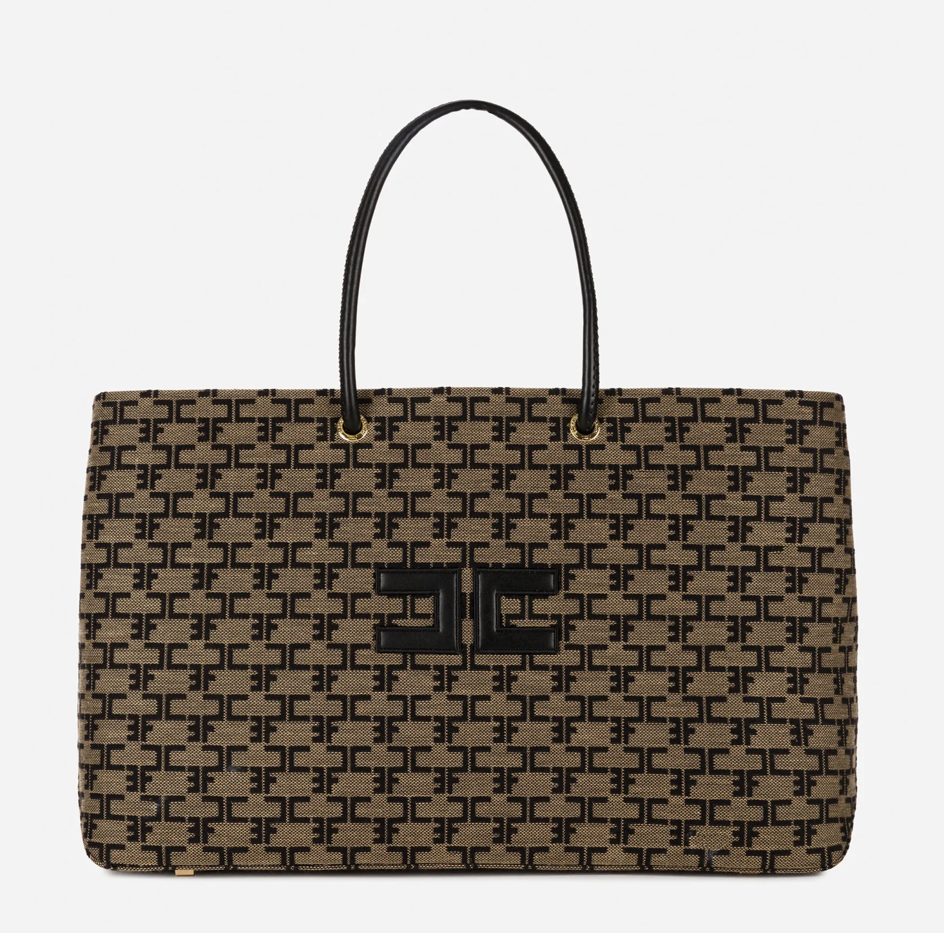 Elisabetta Franchi Borse A Spalla^Madame Monogram Shopper Con Logo