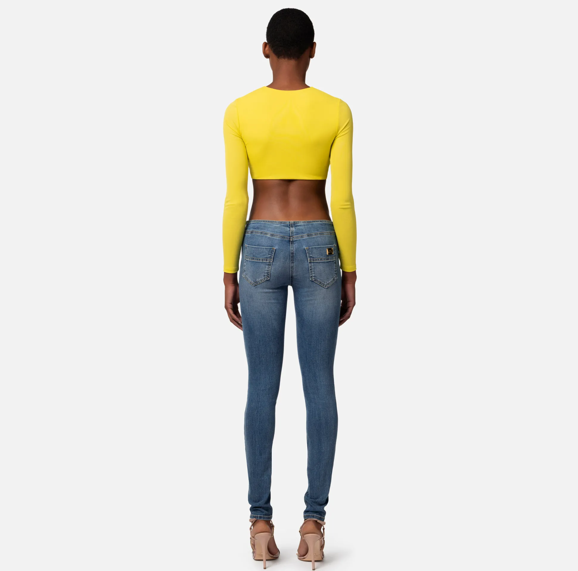 Elisabetta Franchi Top, T-Shirt & Body^Maglia Cropped In Jersey Con Cut Out