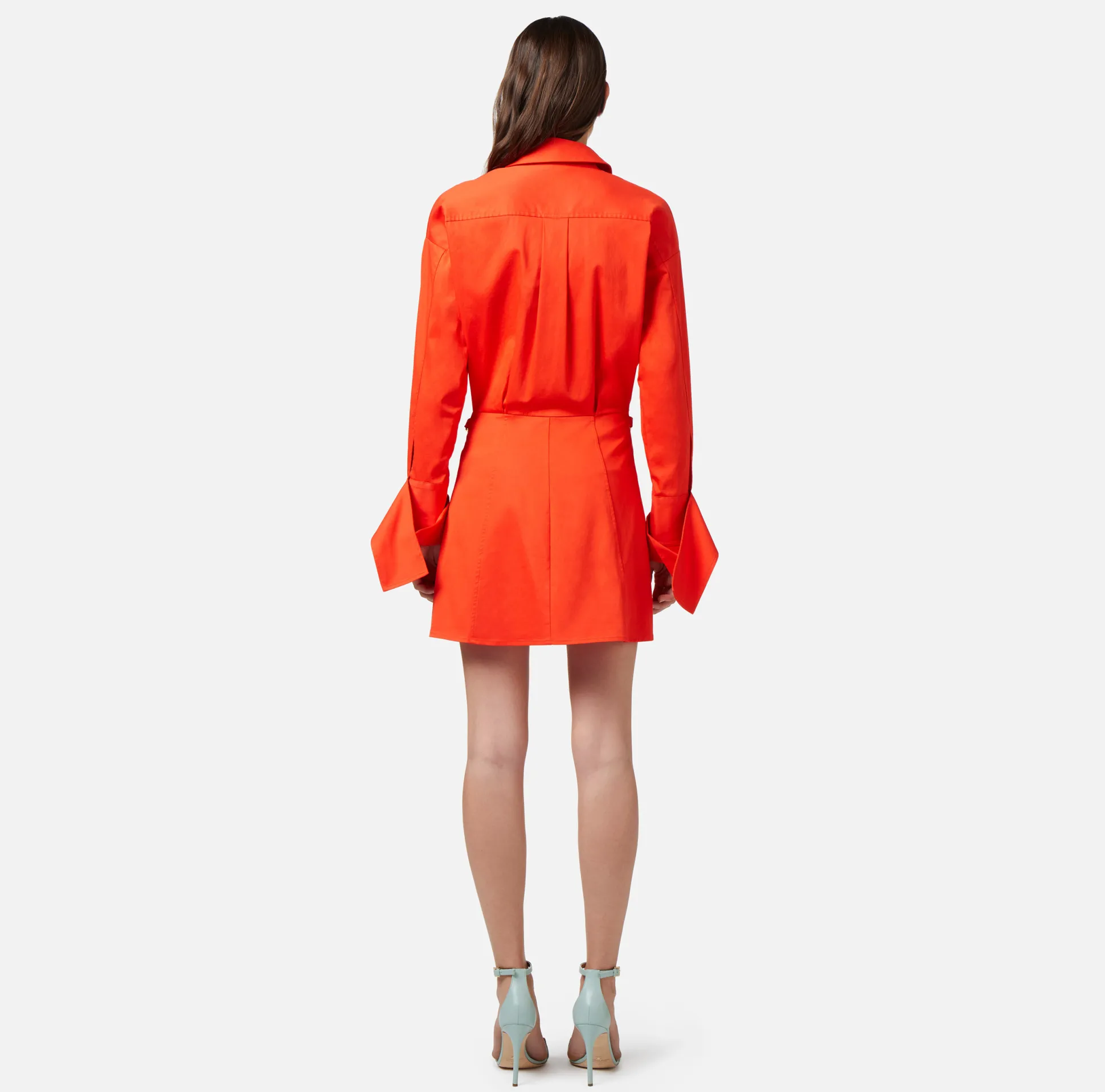 Elisabetta Franchi Abiti^Miniabito A Camicia In Popeline Stretch