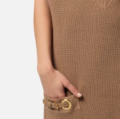 Elisabetta Franchi Abiti^Miniabito Boxy In Viscosa Con Cinturini Sulle Tasche