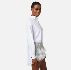 Elisabetta Franchi Abiti^Miniabito Camicia Con Gonna In Crepe Ricamato