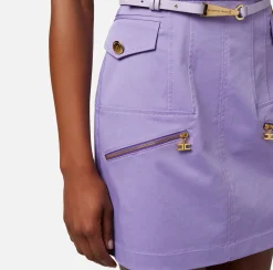 Elisabetta Franchi Abiti^Miniabito In Cotone Utility Con Cintura