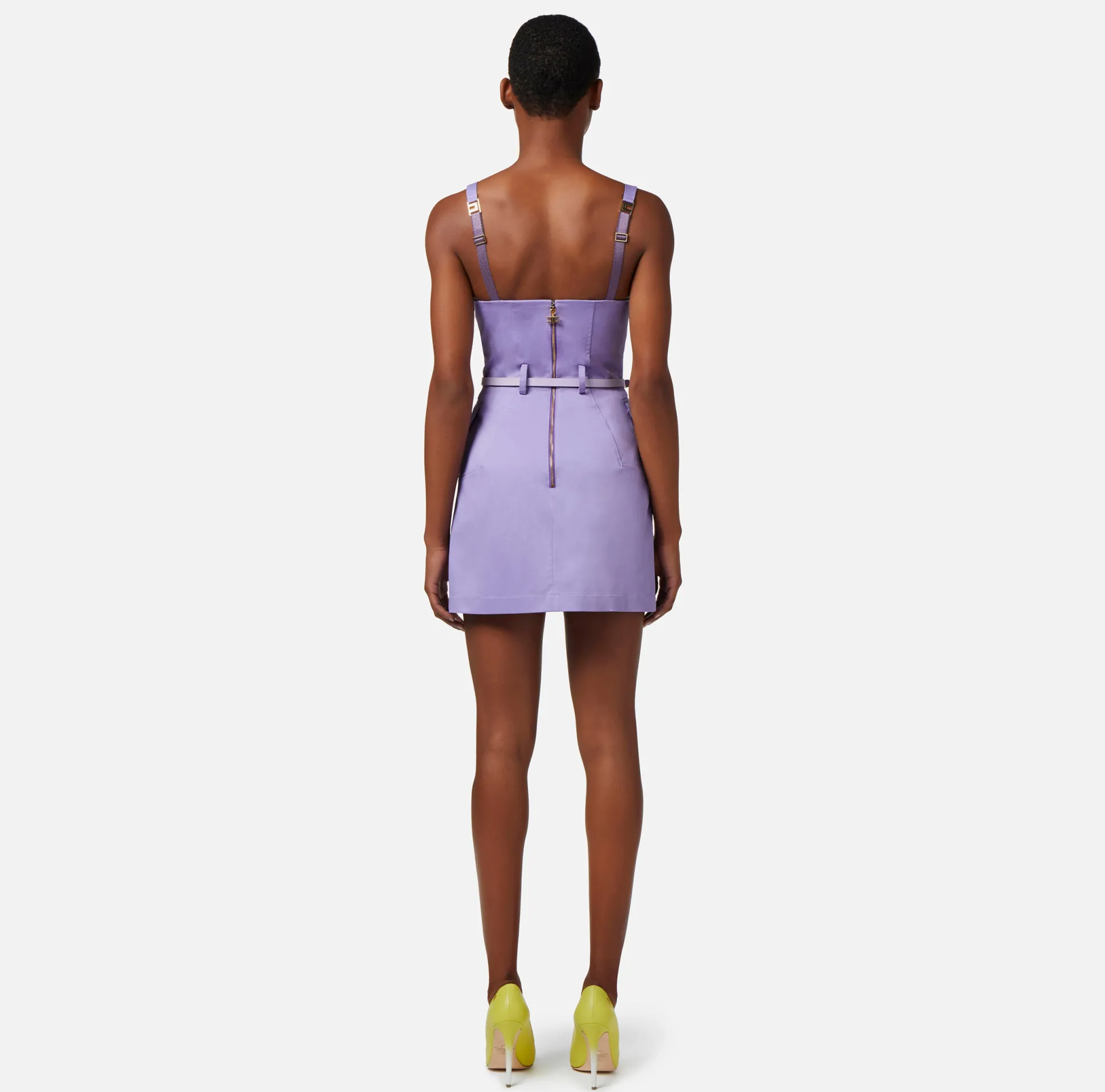 Elisabetta Franchi Abiti^Miniabito In Cotone Utility Con Cintura