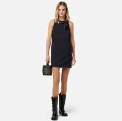 Elisabetta Franchi Abiti^Miniabito In Crepe Stretch Con Foulard Sullo Scollo