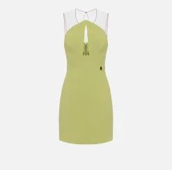 Elisabetta Franchi Abiti^Miniabito In Crepe Stretch Con Scollo A Goccia