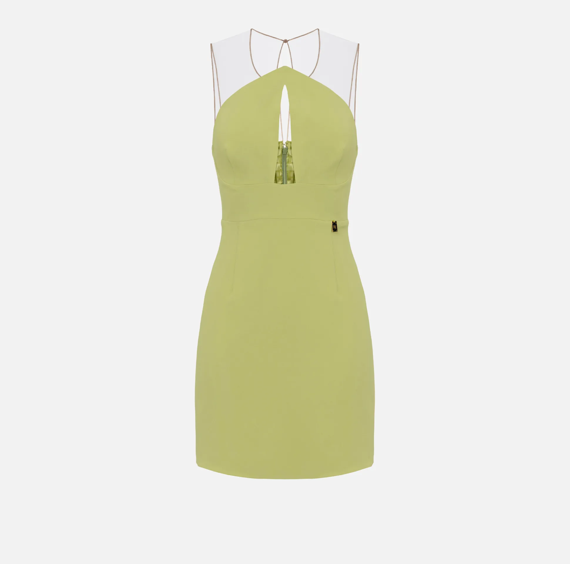 Elisabetta Franchi Abiti^Miniabito In Crepe Stretch Con Scollo A Goccia