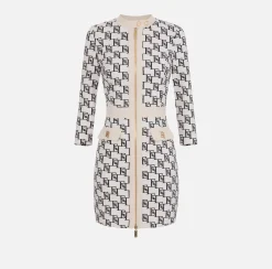 Elisabetta Franchi Abiti^Miniabito In Crepe Stretch Con Stampa Logo