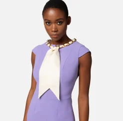 Elisabetta Franchi Abiti^Miniabito In Crepe Stretch Con Foulard Sullo Scollo