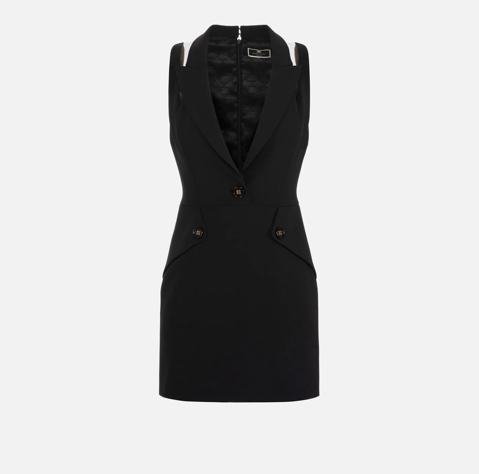 Elisabetta Franchi Abiti^Miniabito In Crepe Stretch Con Patte
