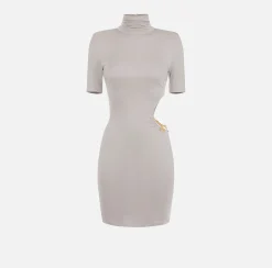 Elisabetta Franchi Abiti^Miniabito In Jersey Di Viscosa Con Oblo