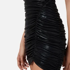 Elisabetta Franchi Abiti^Miniabito In Jersey Metallico Drappeggiato