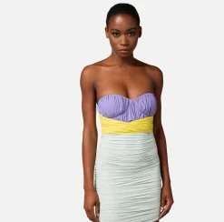 Elisabetta Franchi Abiti^Miniabito In Jersey Tricolor Drappeggiato