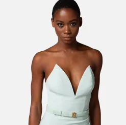 Elisabetta Franchi Abiti^Miniabito In Tessuto Tecnico Con Corpetto A Bustier