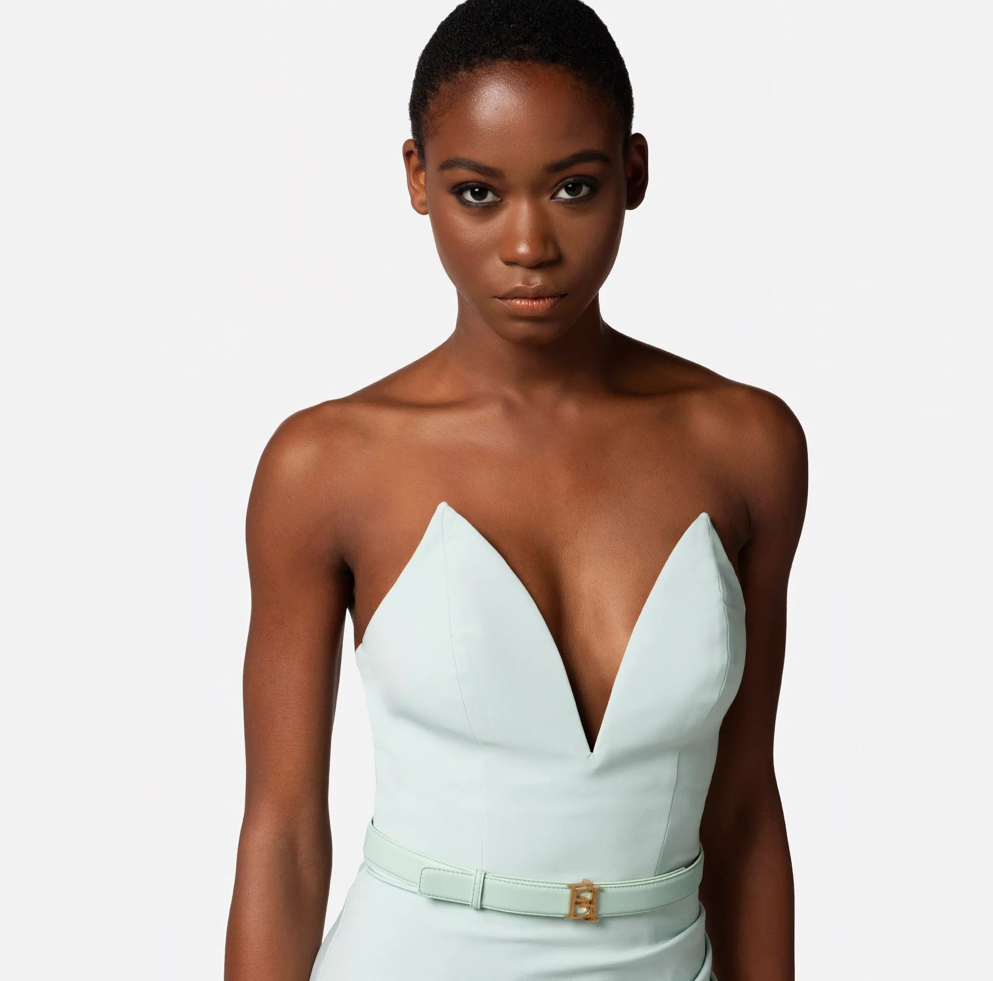 Elisabetta Franchi Abiti^Miniabito In Tessuto Tecnico Con Corpetto A Bustier