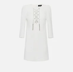 Elisabetta Franchi Abiti^Miniabito In Tessuto Tecnico Con Allacciatura Criss Cross