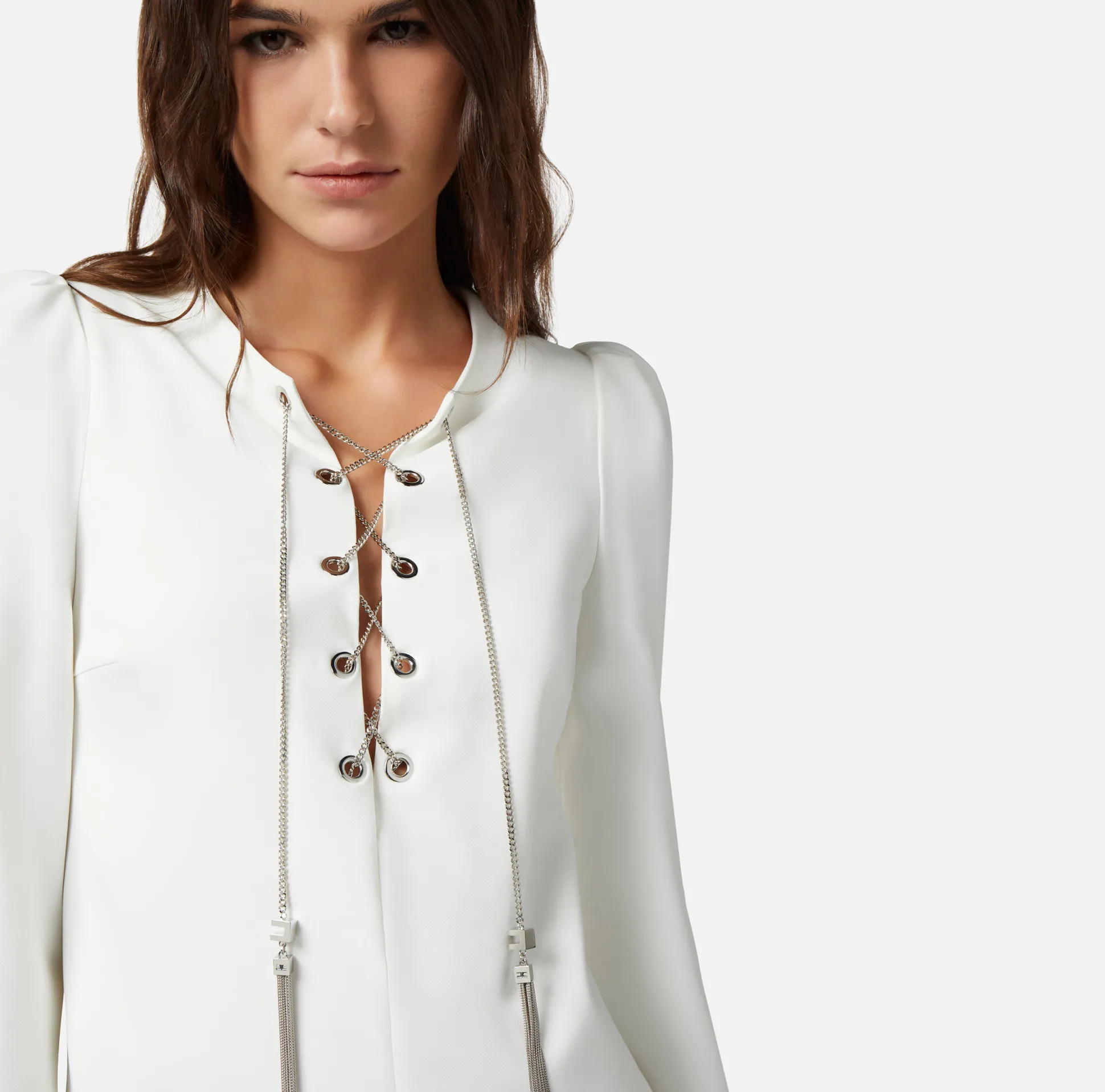 Elisabetta Franchi Abiti^Miniabito In Tessuto Tecnico Con Allacciatura Criss Cross