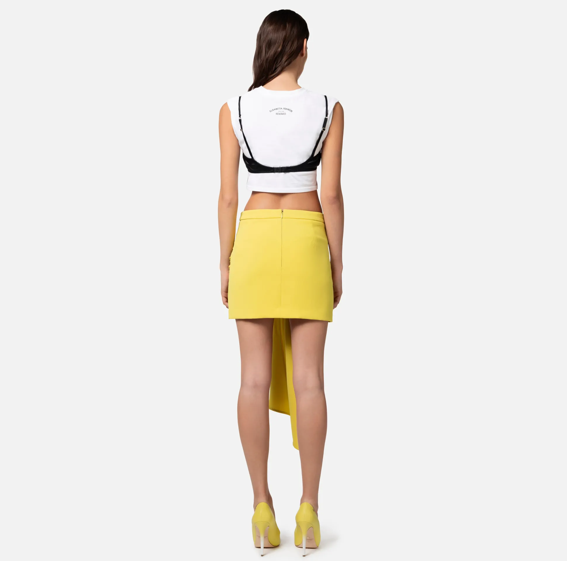 Elisabetta Franchi Gonne^Minigonna In Crepe Con Nodo