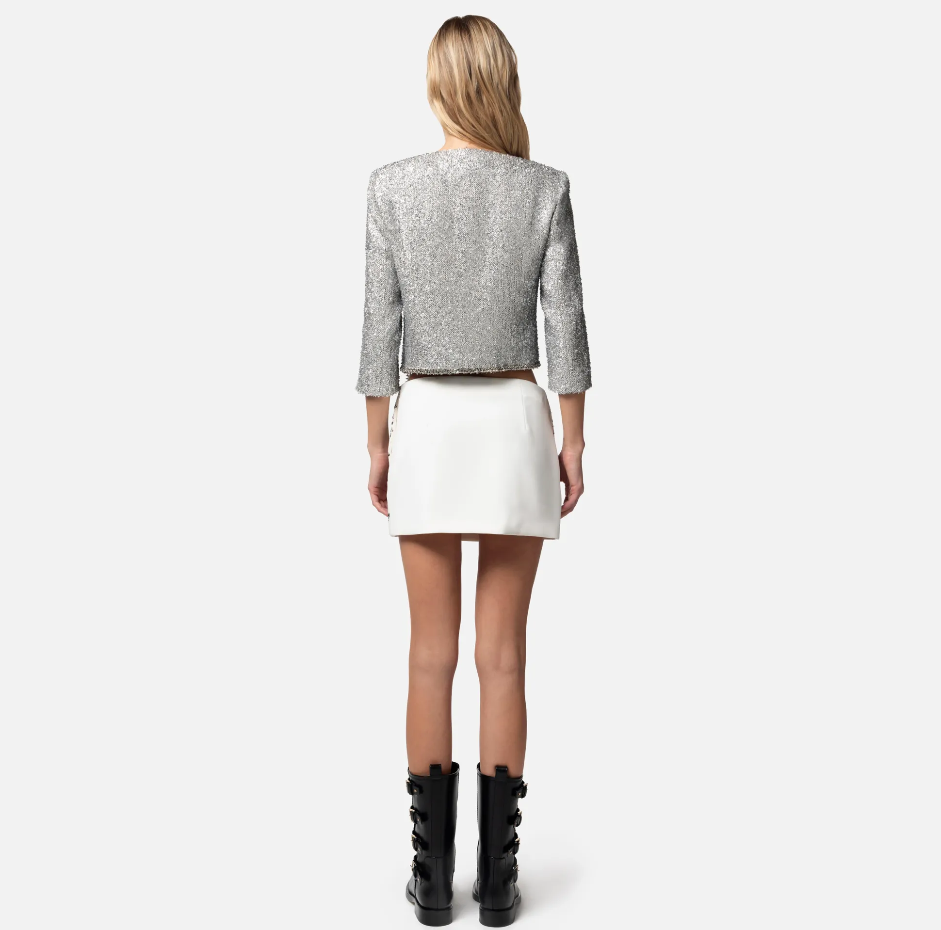 Elisabetta Franchi Gonne^Minigonna In Crepe Con Ricamo Animalier