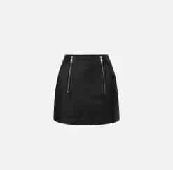 Elisabetta Franchi Gonne^Minigonna In Pelle Con Zip