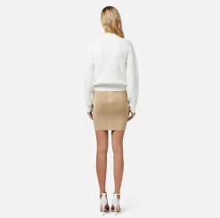 Elisabetta Franchi Gonne^Minigonna In Viscosa Con Lettering In Strass